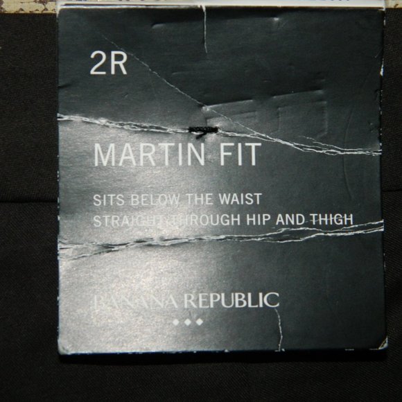 Banana Republic Martin Fit Brown Pants Size 2R NWT (W-6) - Picture 3 of 5